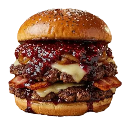 Raspberry Glazed Burger